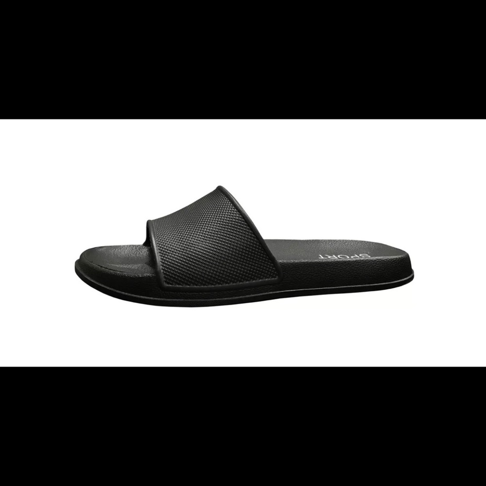 Men's Casual Sandals Rubber Slides Black Slipper